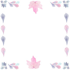 Transparent leaves isolated on white