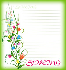 spring holiday with flowers