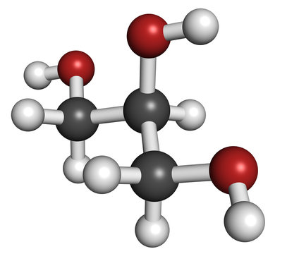 Glycerol (glycerin) molecule.