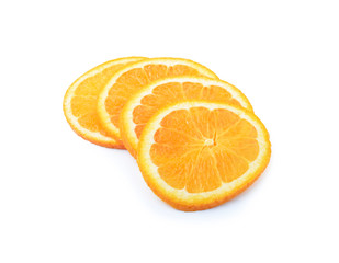 Orange on a white background.