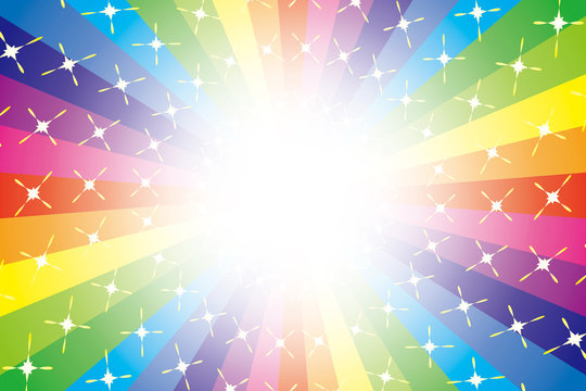 #Background #wallpaper #Vector #Illustration #design #free #free_size #charge_free #colorful #color rainbow,show business,entertainment,party,image 背景素材壁紙（キラキラ星,キラ星,星の模様,放射状,星,星模様,星の図柄,虹,虹色,レインボー,七色,）