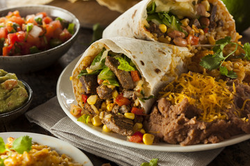Homemade Giant Beef Burrito