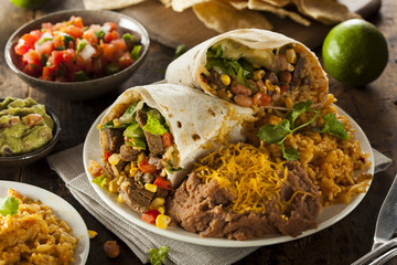 Homemade Giant Beef Burrito