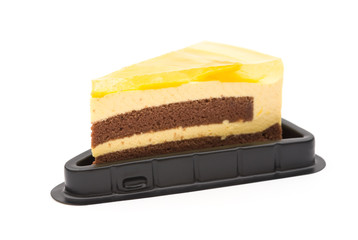 yummy sandwich cake on a white background