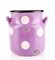 Milk can isolated on white