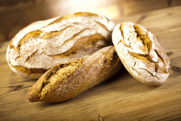 Composition with loafs of bread