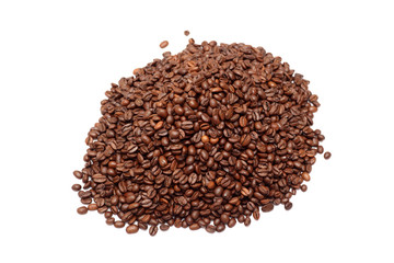 Large heap of coffee beans