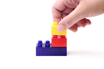 Construction plastic blocks