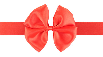Ribbon and bow isolated on white