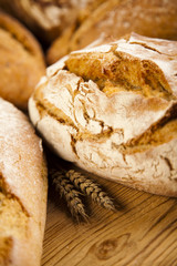 Composition with loafs of bread
