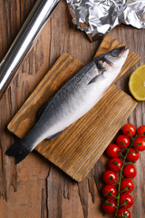 Tasty fish on table close-up