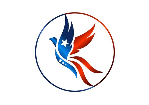 bird,logo,phoenix,flying,hawk,eagle,wings,USA flag, globe