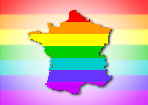 France - Rainbow flag pattern