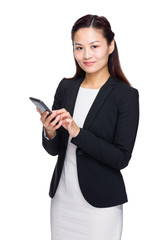Businesswoman with mobile