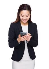 Fototapeta premium Woman use mobile