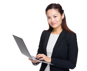 Asian female with laptop