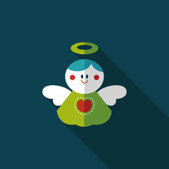 angel flat icon with long shadow,eps 10
