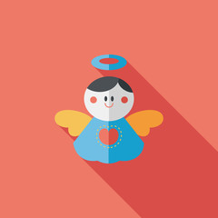 angel flat icon with long shadow,eps 10