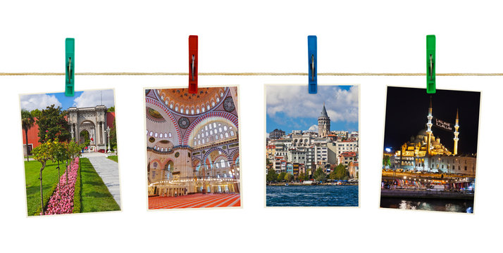 Istanbul Turkey photography on clothespins