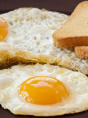 Fried egg and white toast