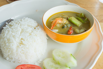 green curry with Shrimp