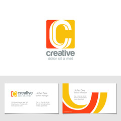 Corporate Logo C Letter company vector design. Logotype