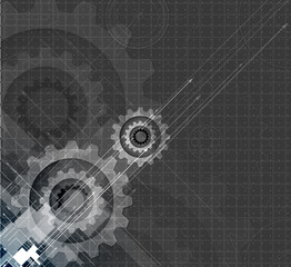 Obraz premium machine technology gears. retro gearwheel mechanism bacground