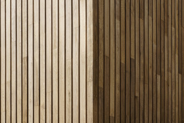 Hintergrund Hausecke aus wetterfestem Teakholz