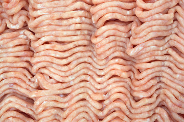 Close view of ground chicken