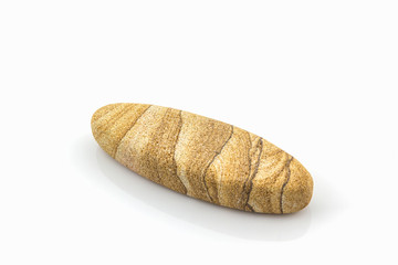 Sandstone polishing on white background.
