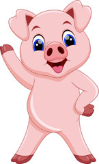 Obraz na płótnie Canvas Cute pig cartoon