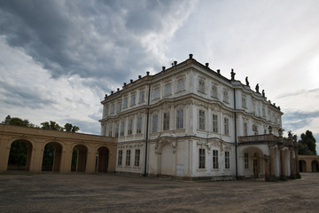 Fototapeta na wymiar Baroque castle and park in Ploskovice, Czech Republic.