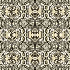 geometry vintage floral seamless pattern