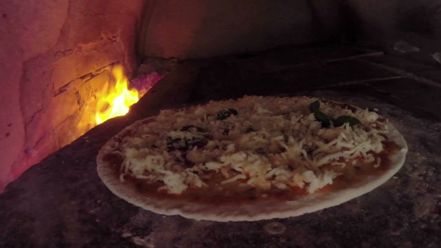 HD Chef pizza making Italian pizza and cooking in fire wood oven
