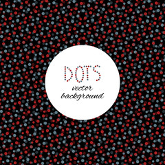 Dark dotted design (red and blue dots on black background)