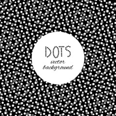 Black and white dotted design