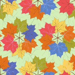 Naklejka na ściany i meble Seamless autumnal pattern