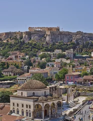 Fotobehang Acropolis and Plaka famous neighborhood, Athens Greece © Dimitrios