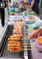grilled pork and sausage