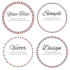 Four dotted circles for your text - vector design