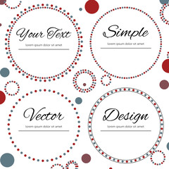 Set of four dotted circles with place for your text