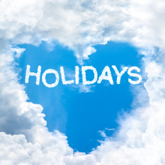 Fototapeta premium sky heart shaped by cloud