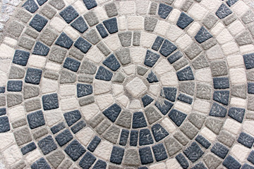 Mosaik aus Betonsteinpflaster
