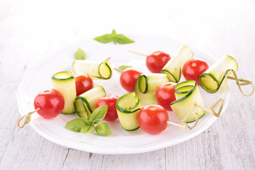 tomato and cucumber