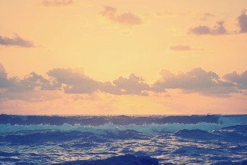 Fototapeta na wymiar Ocean Sunrise Instagram Style