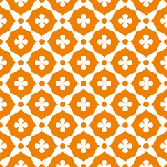 Cercles muraux Orange modèle sans couture abstrait