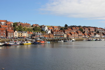Whitby harbour Yorkshire uk