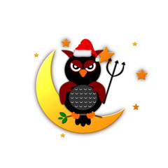 Gufo natalizio sulla luna