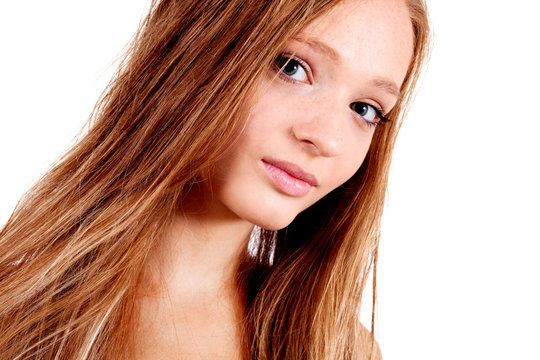 Nice girl isolated on white background