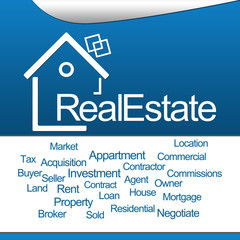 Real Estate Blue Square